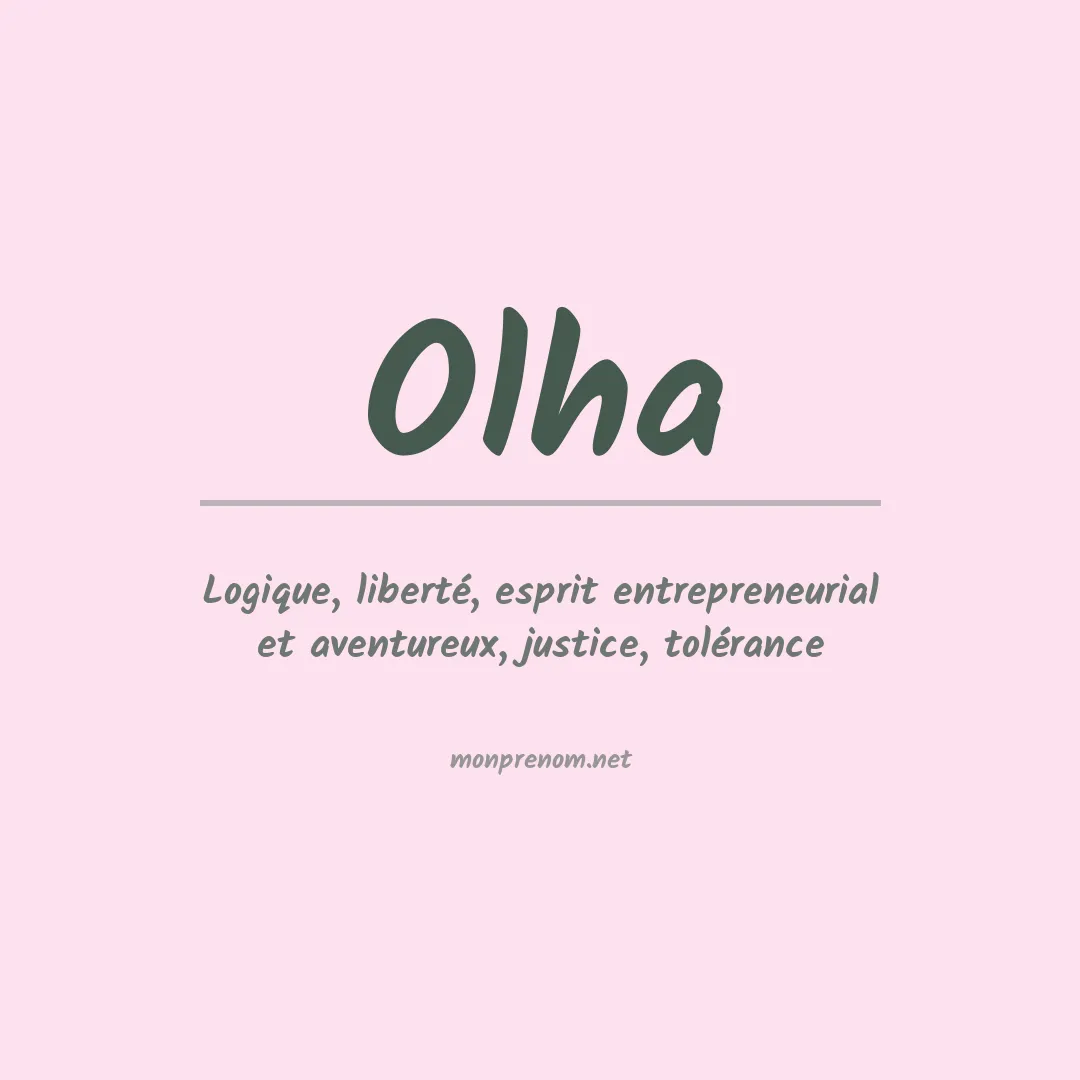 Signification du prénom Olha