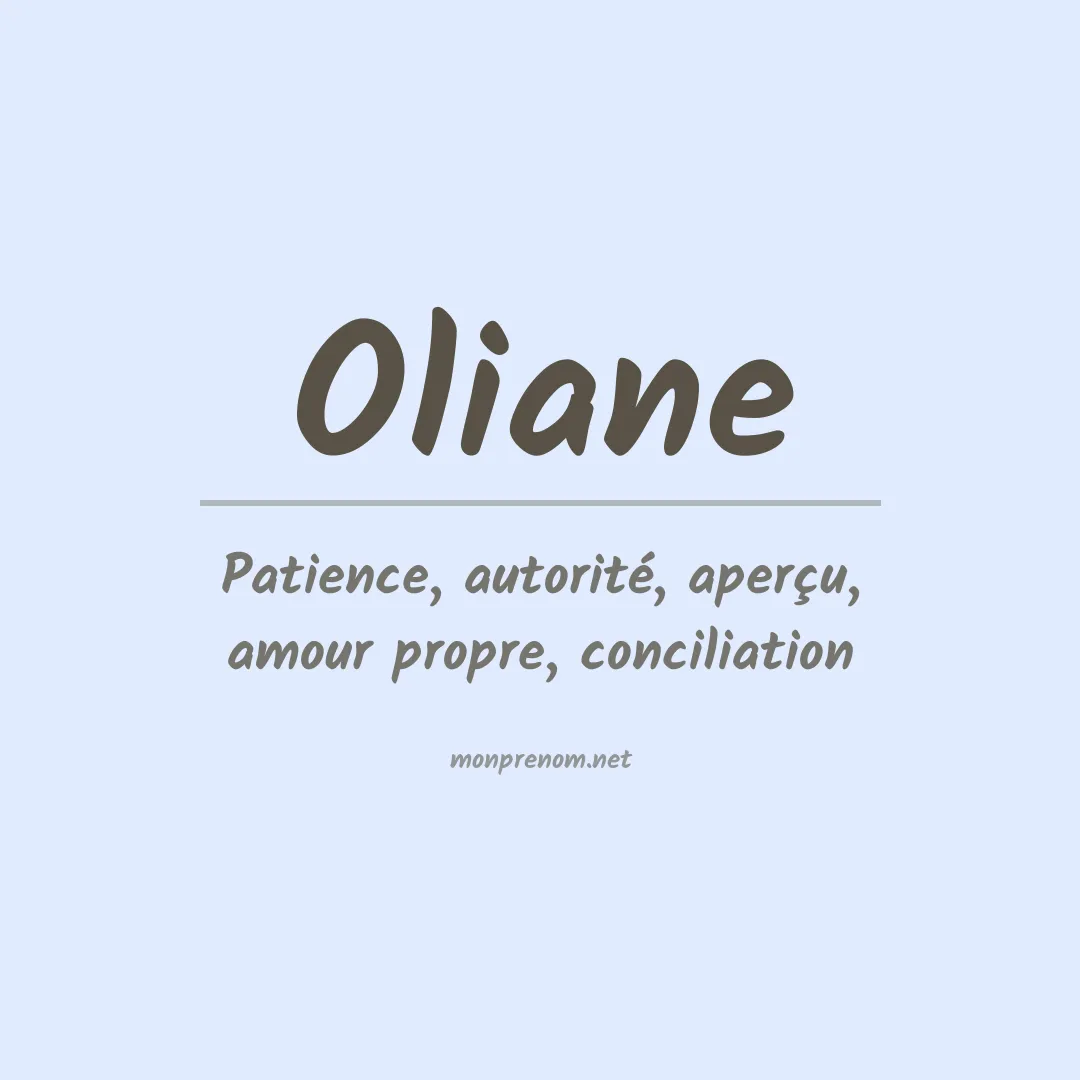 Prénom Oliane