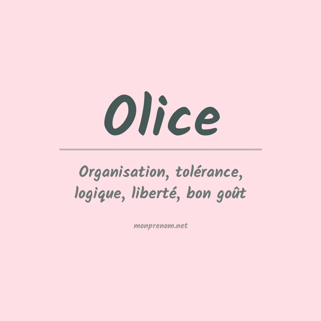 Prénom Olice
