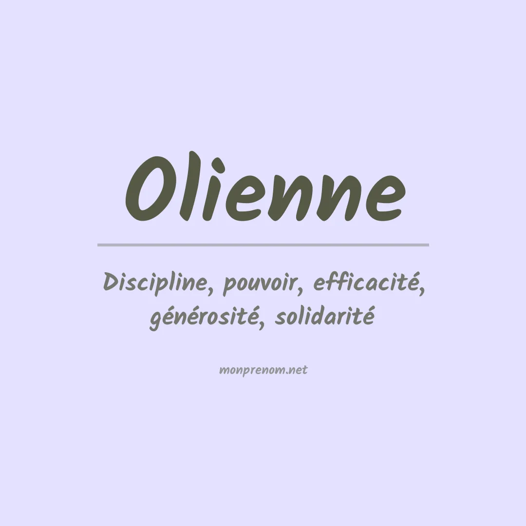 Signification du prénom Olienne