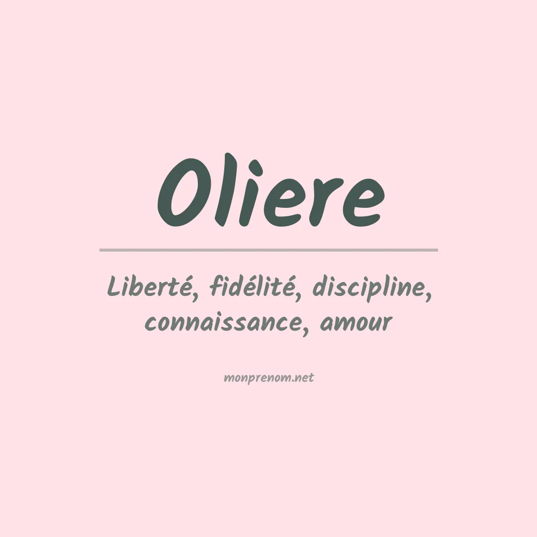 Signification du prénom Oliere