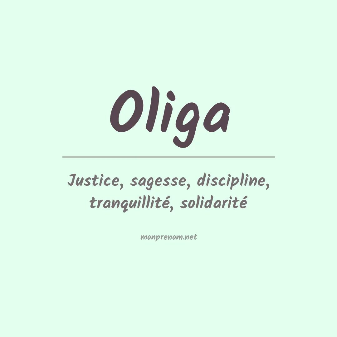 Signification du prénom Oliga