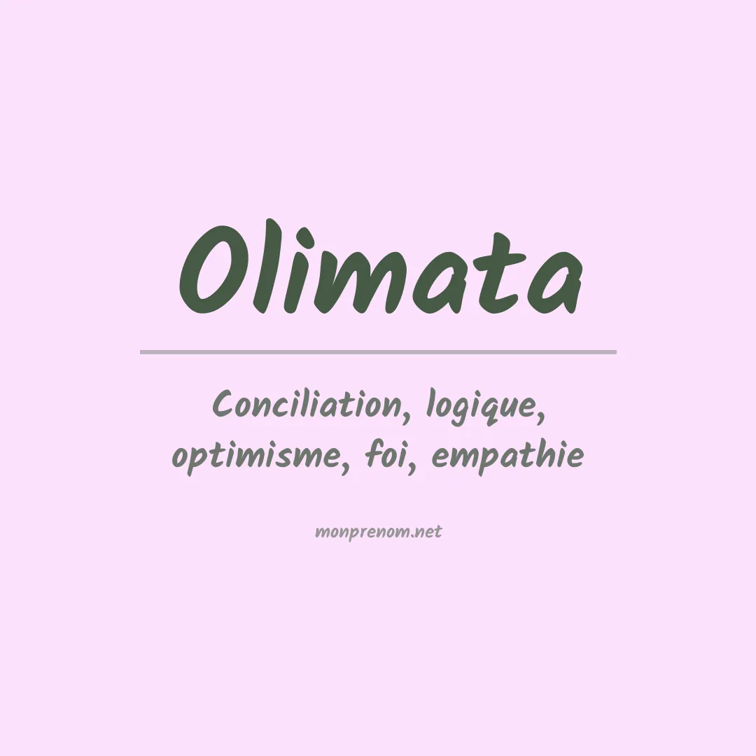 Signification du prénom Olimata