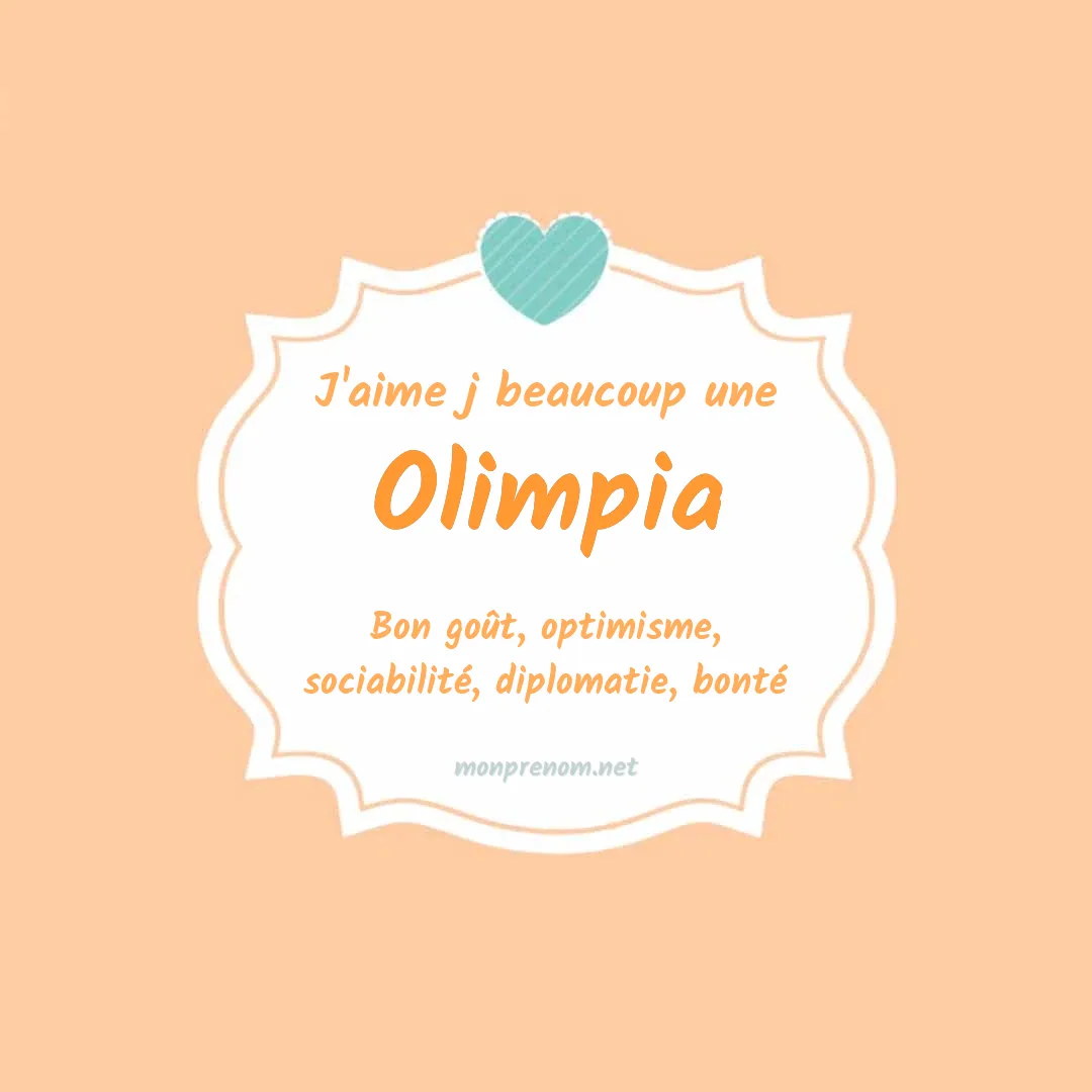 J'aime beaucoup Olimpia