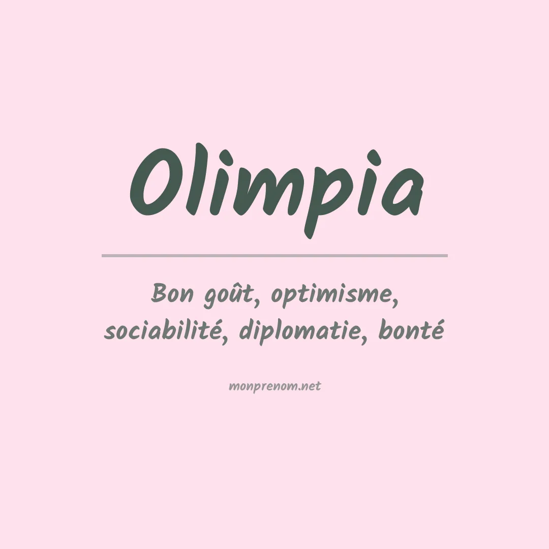 Signification du prénom Olimpia