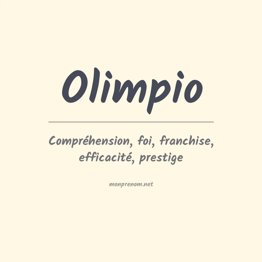 Prénom Olimpio