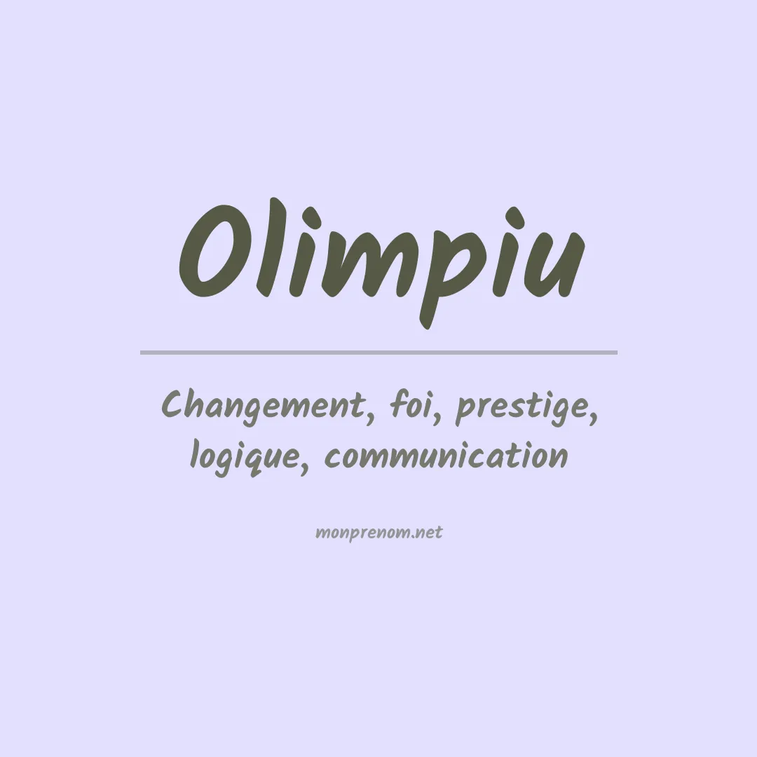 Prénom Olimpiu