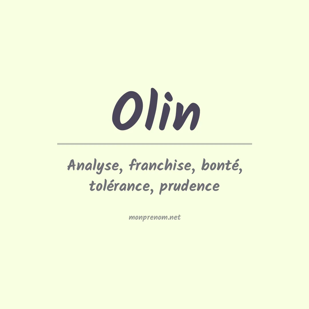 Prénom Olin