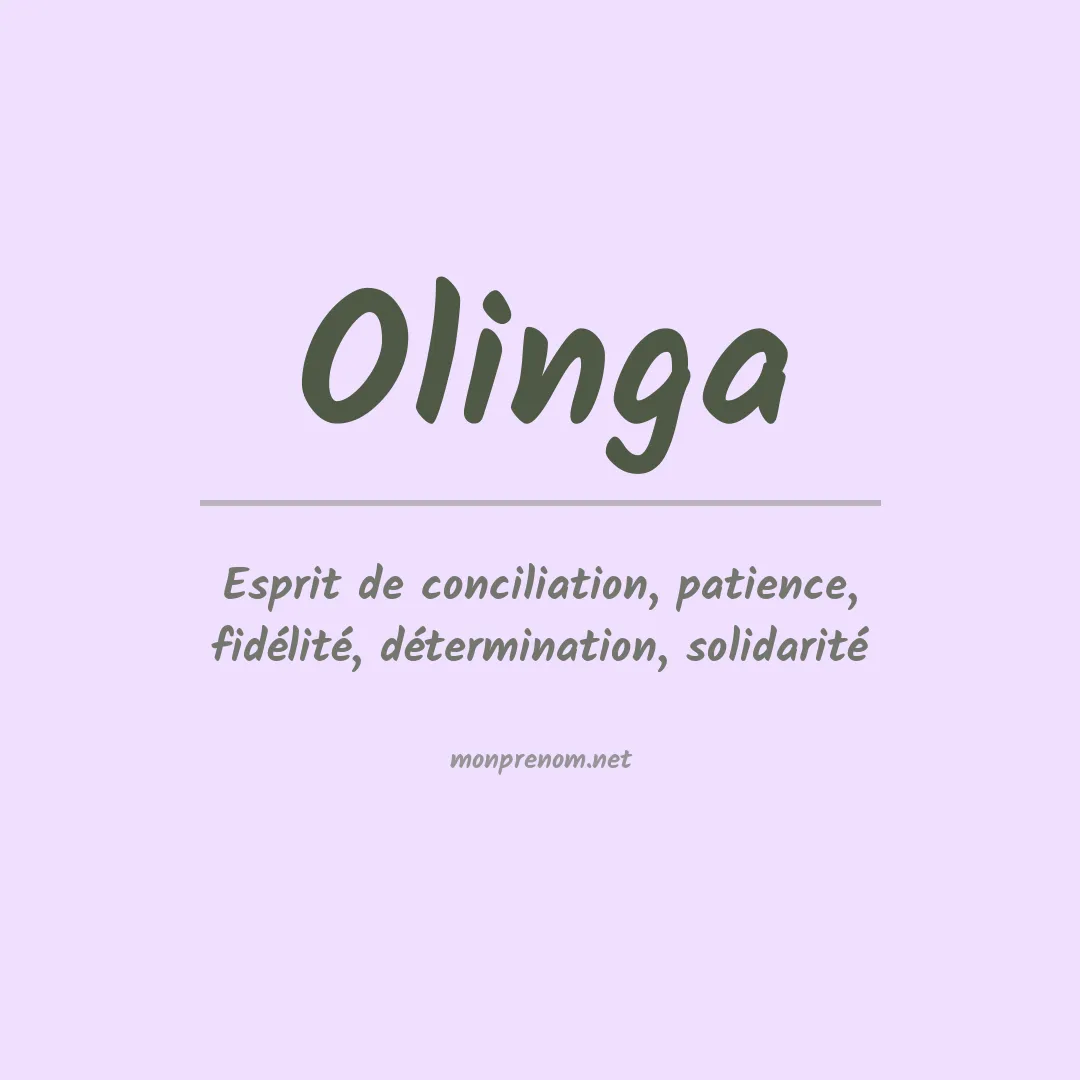 Signification du prénom Olinga