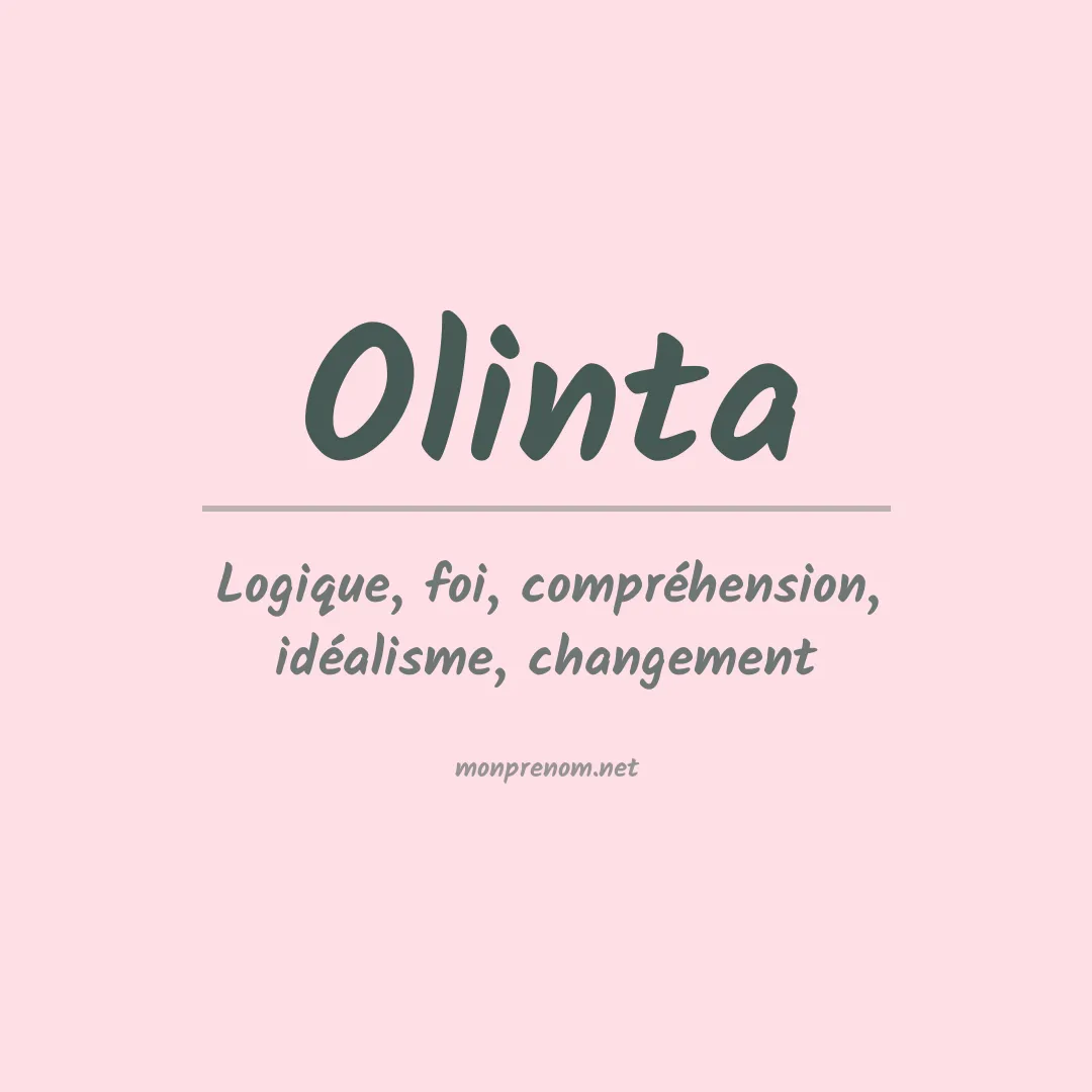 Signification du prénom Olinta