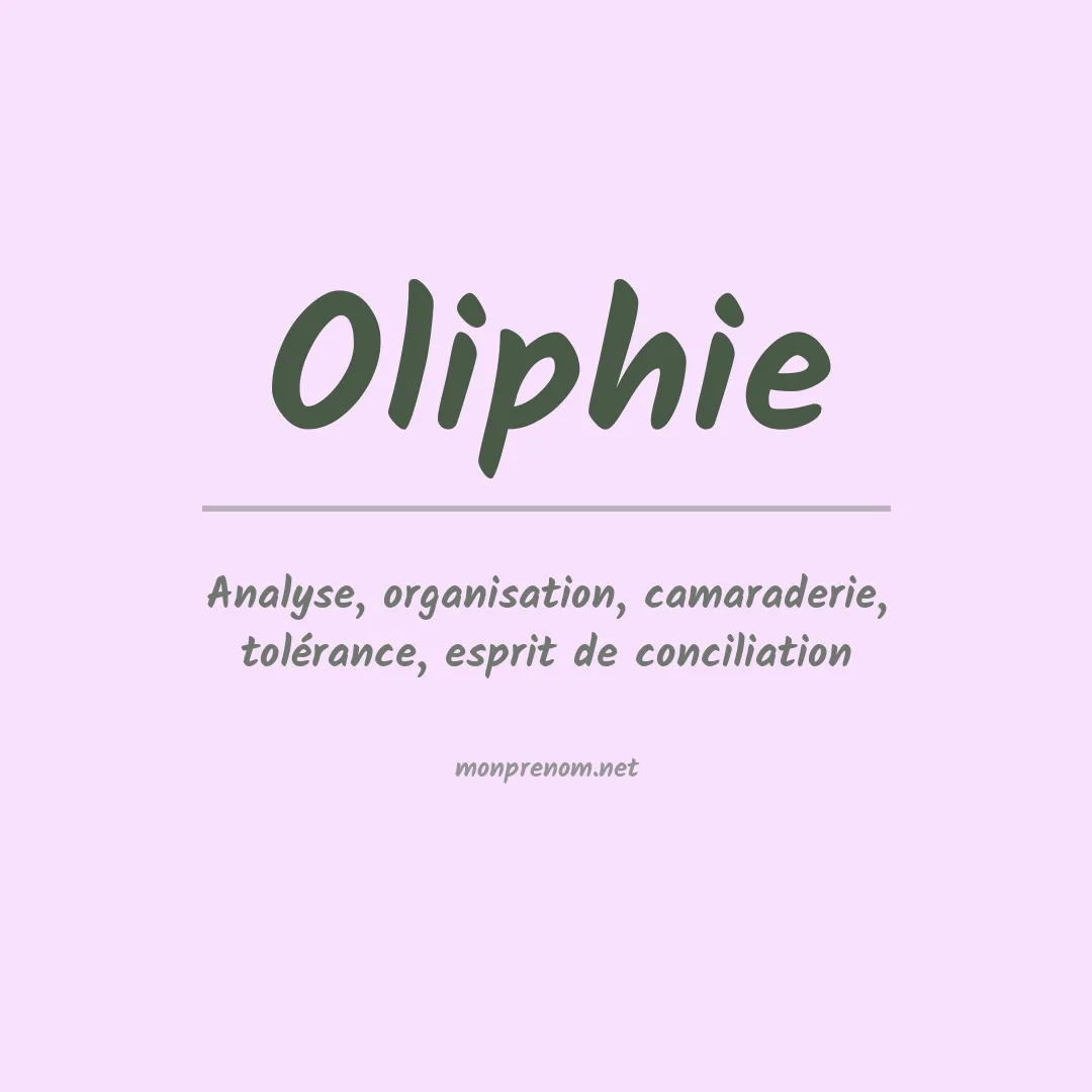 Signification du prénom Oliphie