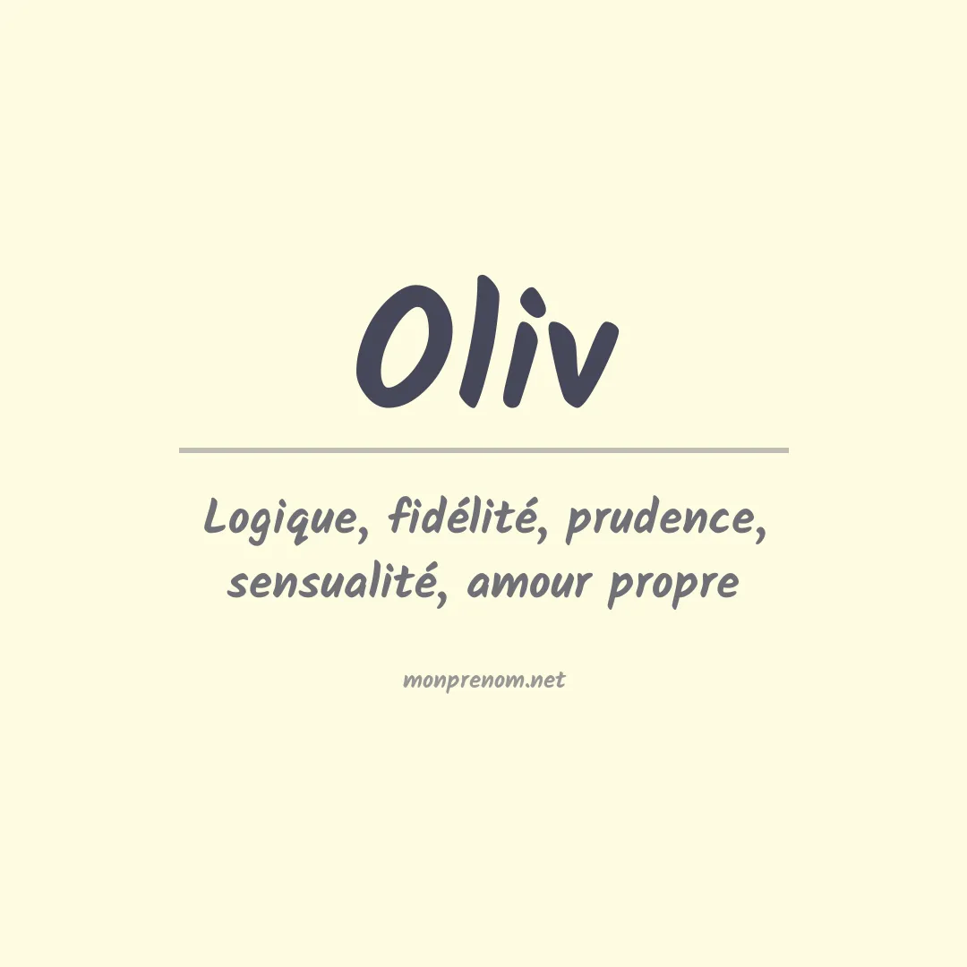 Prénom Oliv