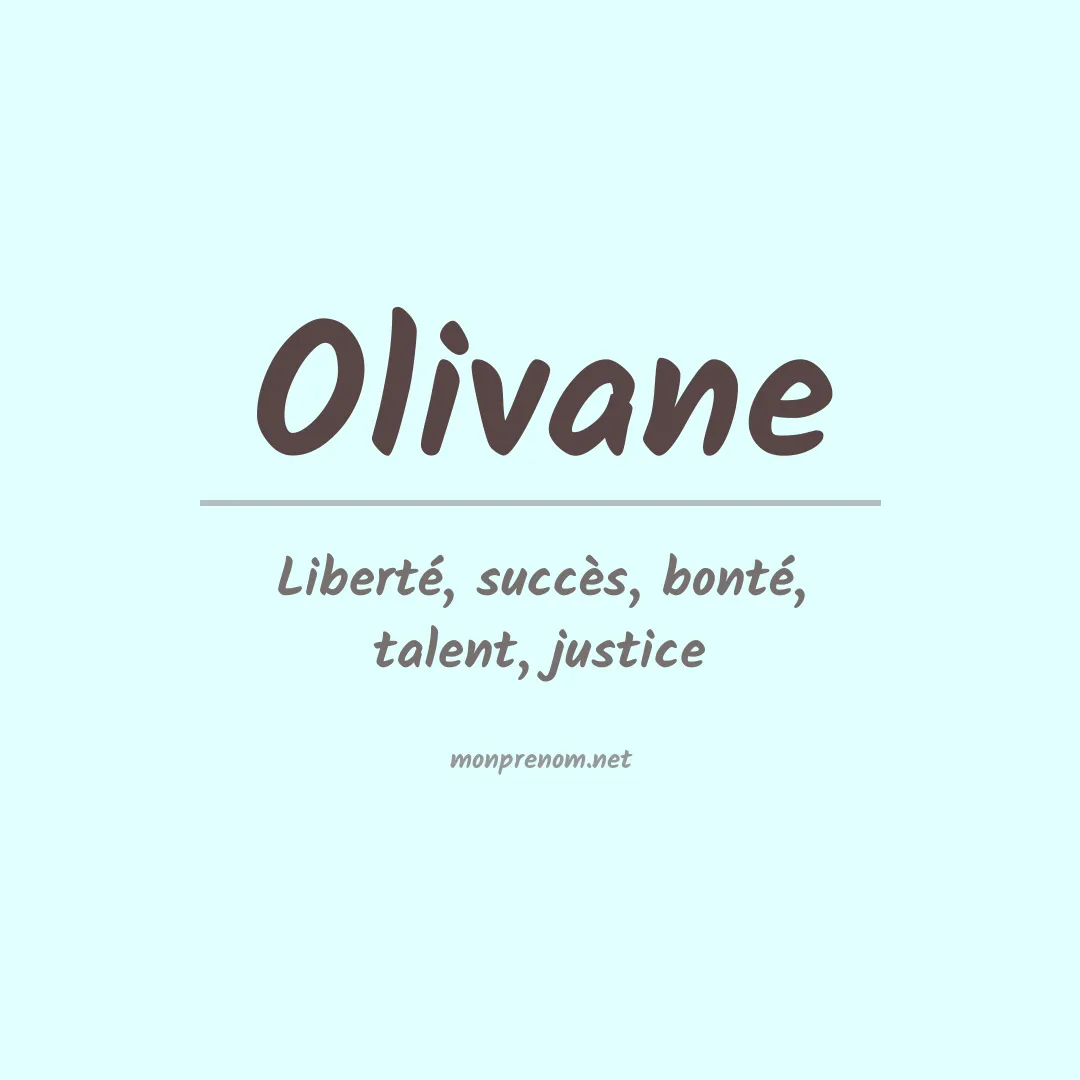 Signification du prénom Olivane
