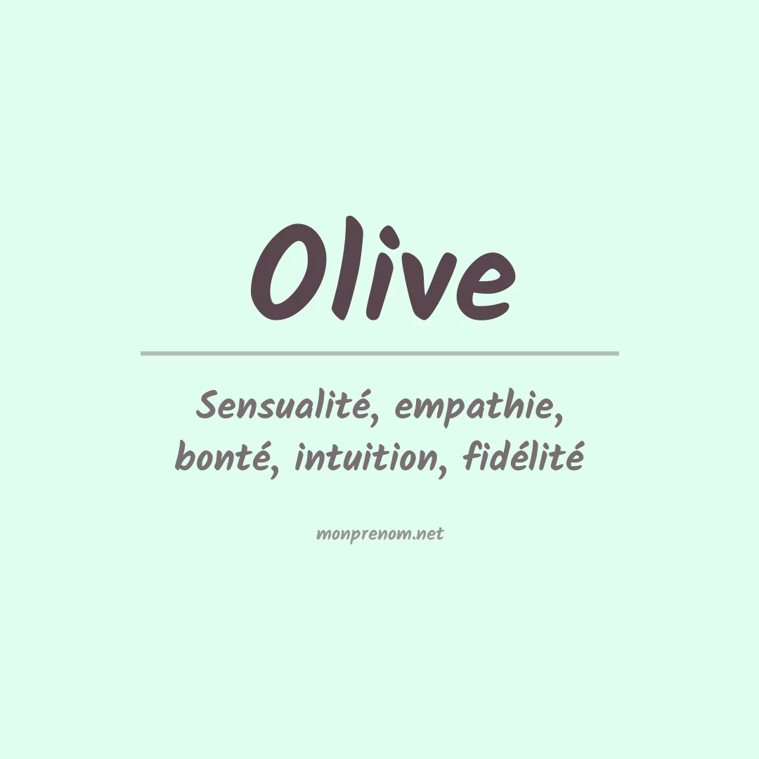 Prénom Olive