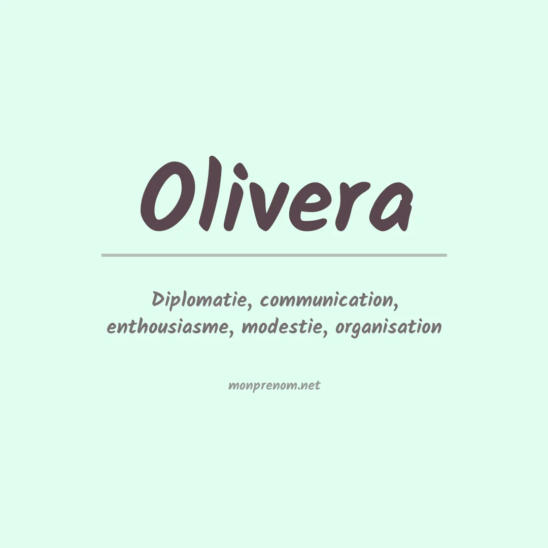 Prénom Olivera
