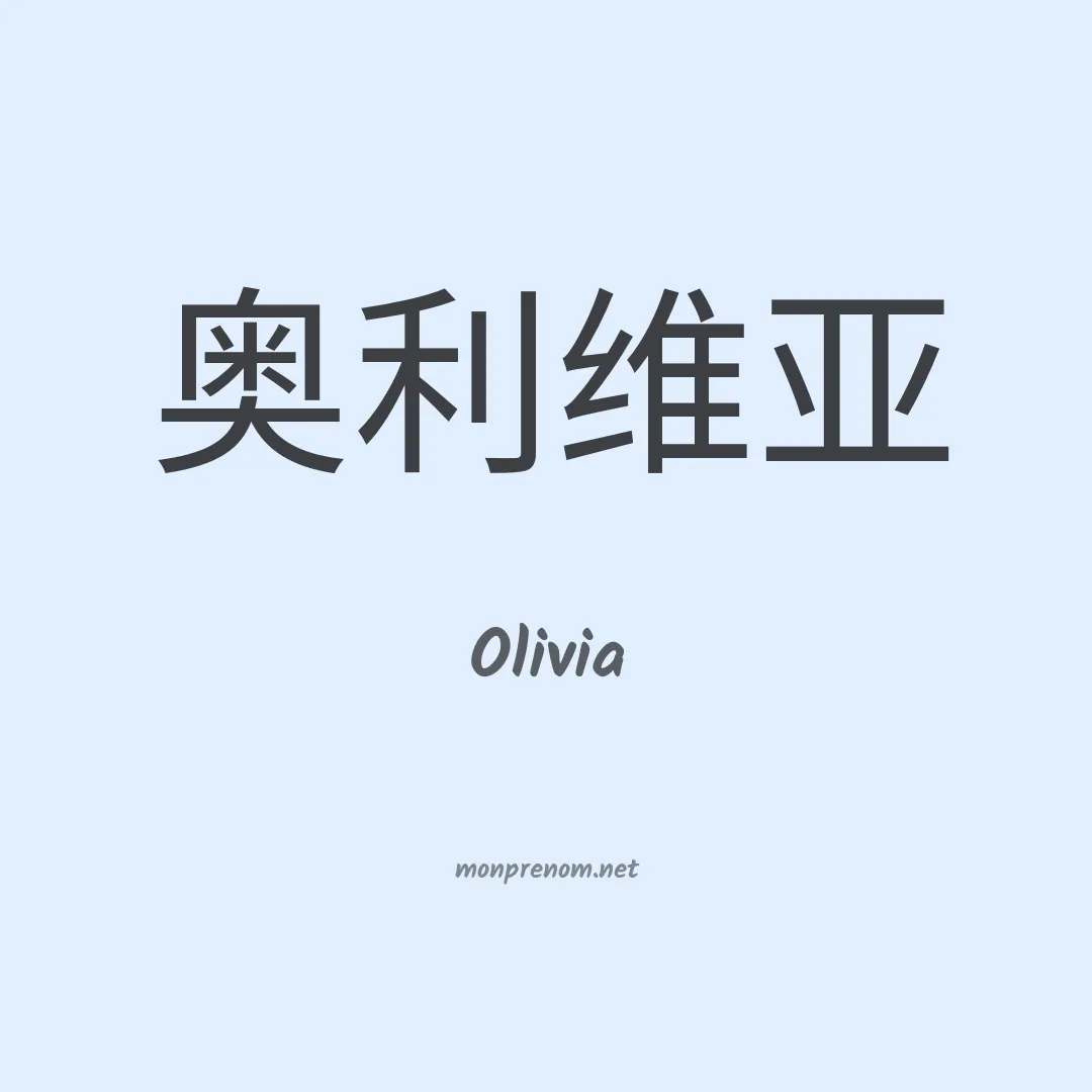 Olivia en chinois
