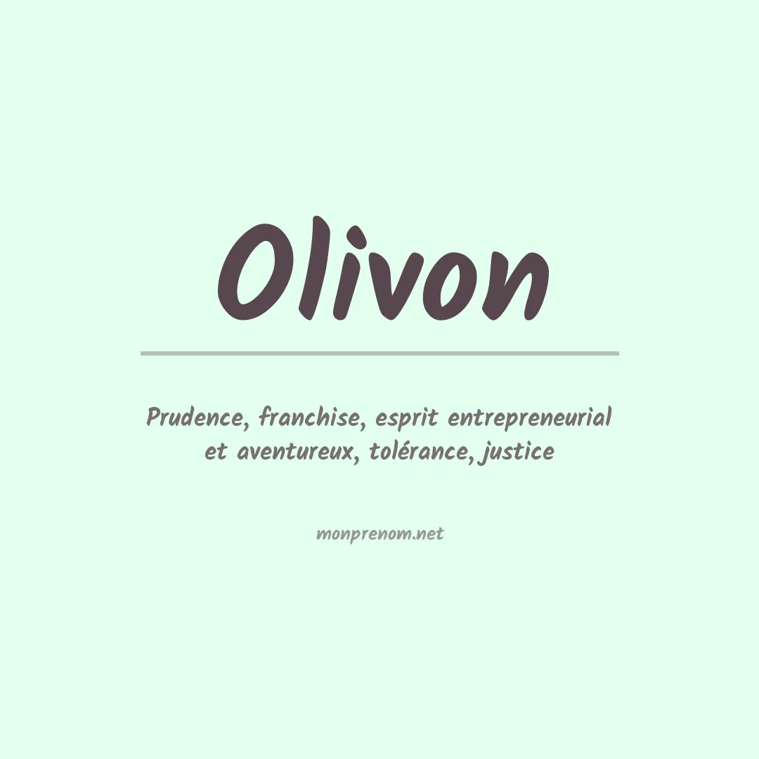 Signification du prénom Olivon