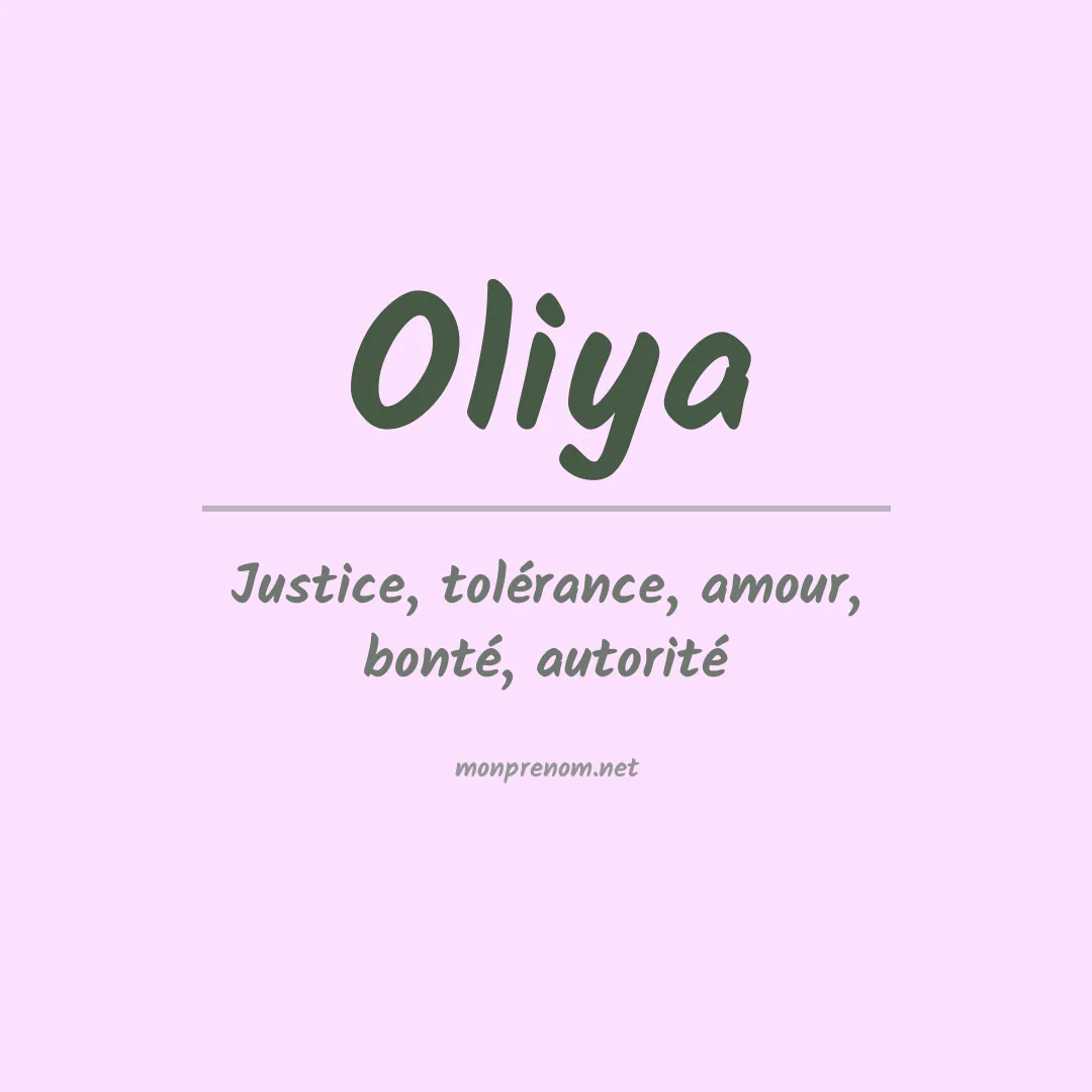 Signification du prénom Oliya