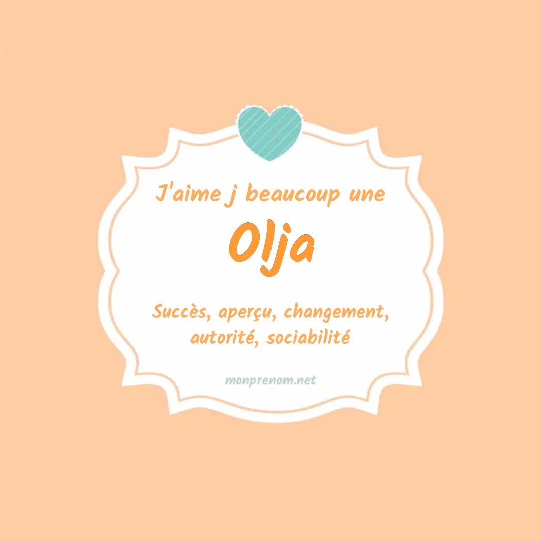 J'aime beaucoup Olja
