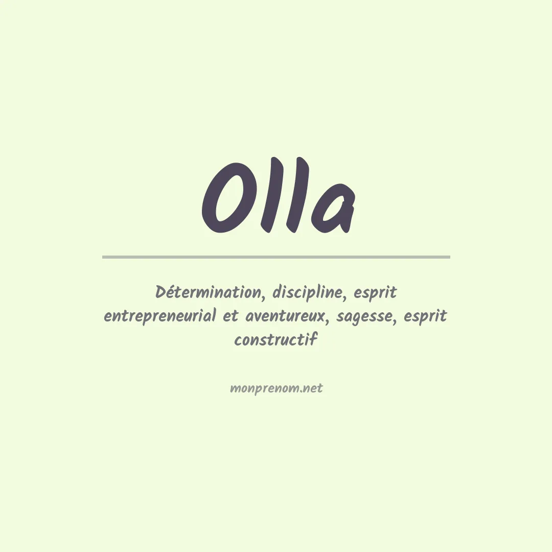Signification du prénom Olla