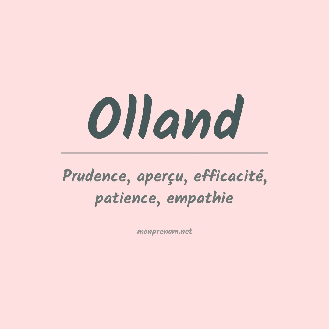 Signification du prénom Olland