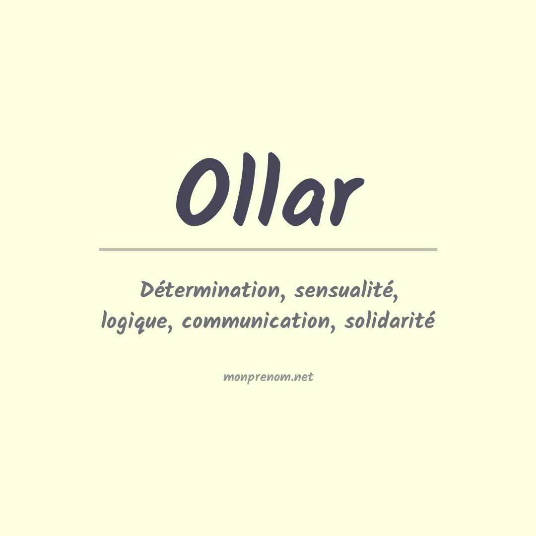 Signification du prénom Ollar