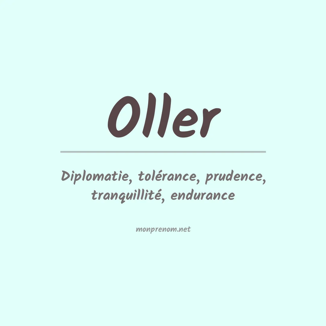 Prénom Oller