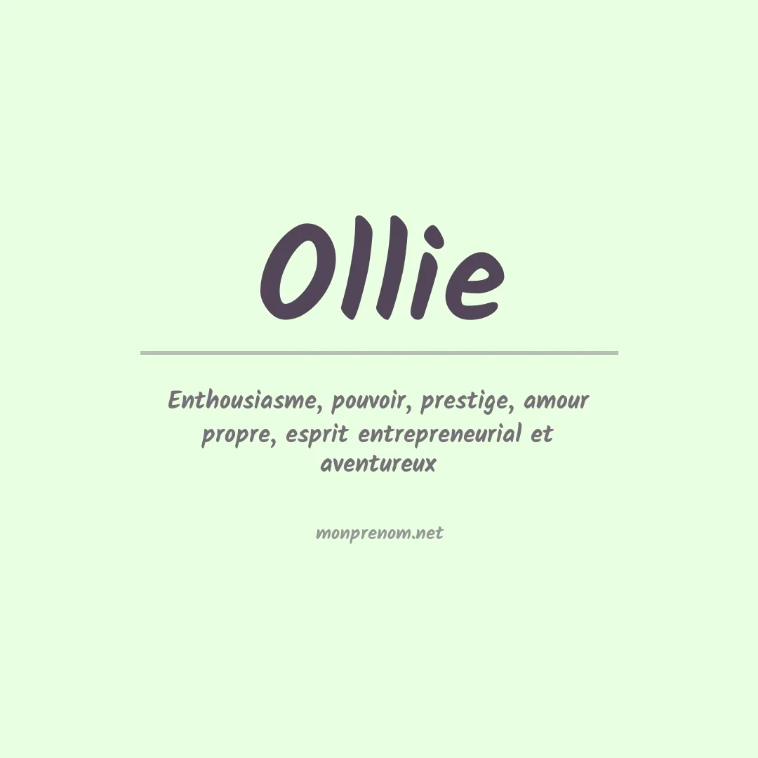 Prénom Ollie