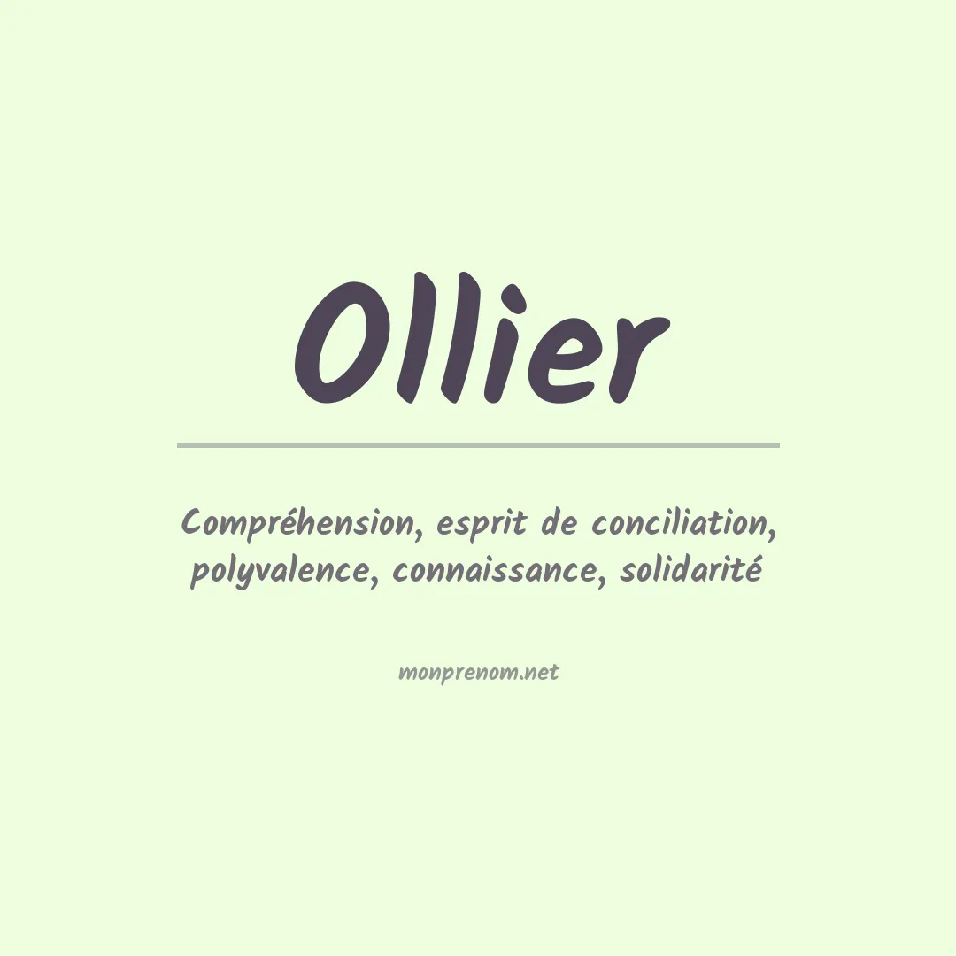 Signification du prénom Ollier