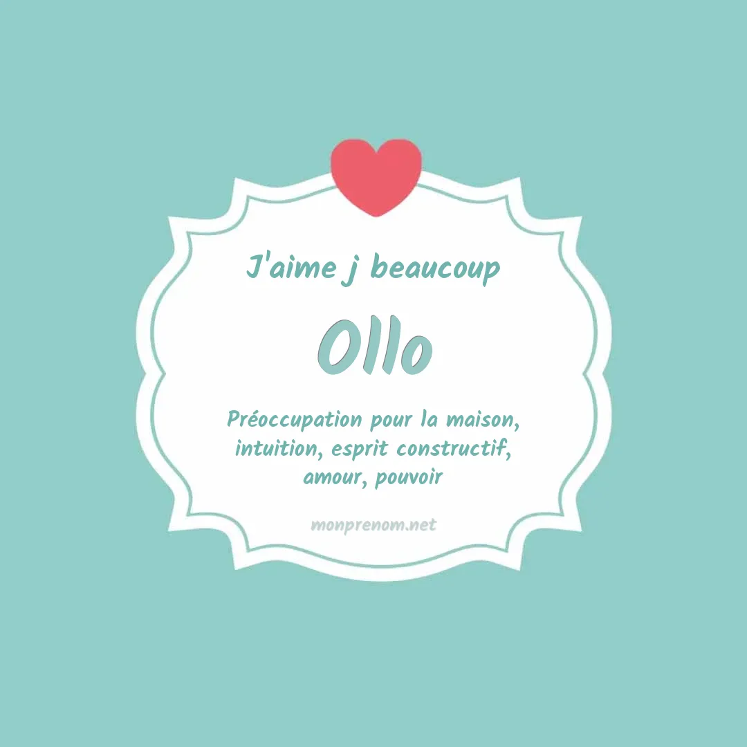 J'aime beaucoup Ollo