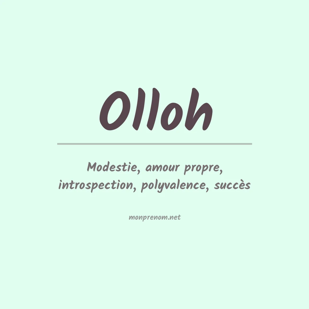 Signification du prénom Olloh