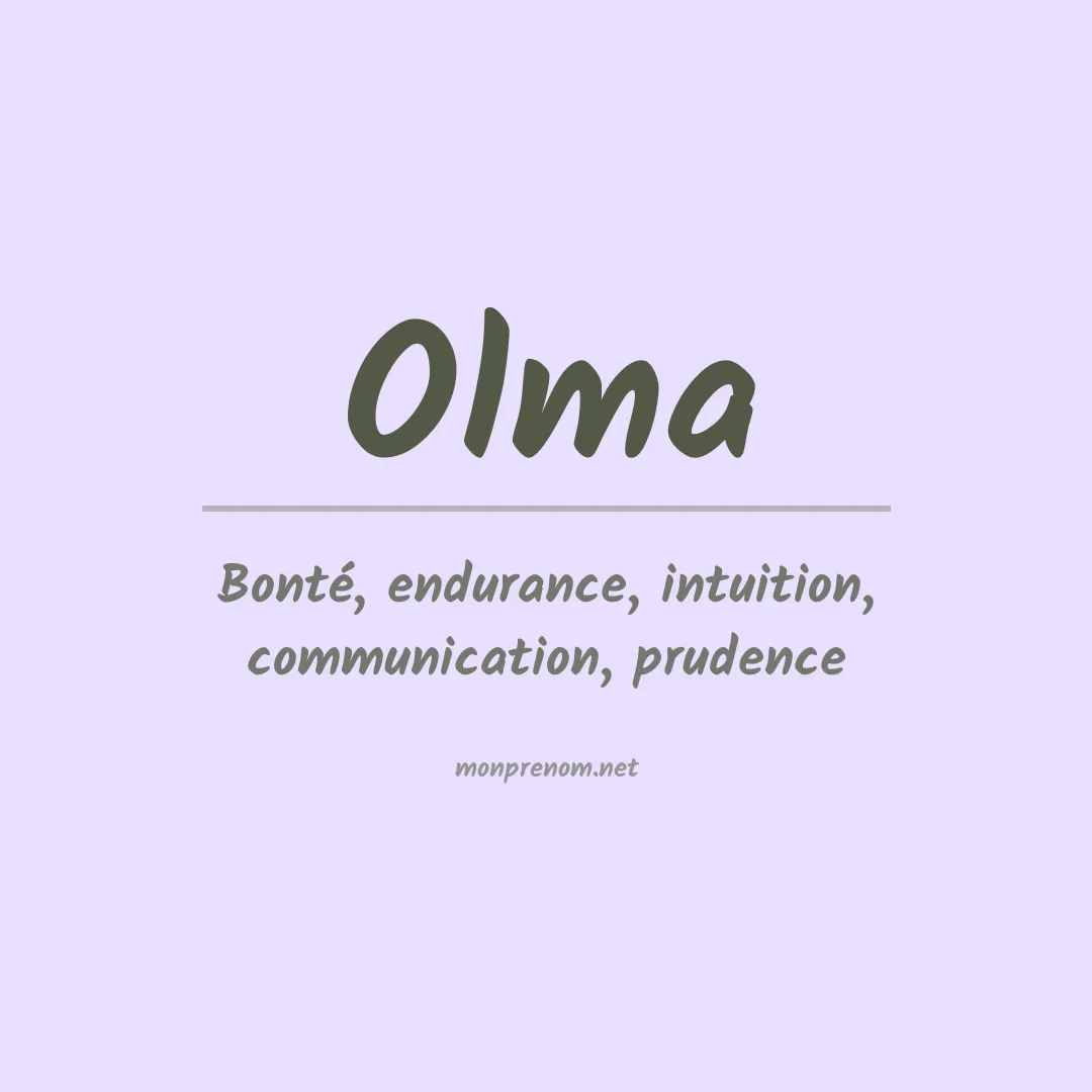 Prénom Olma