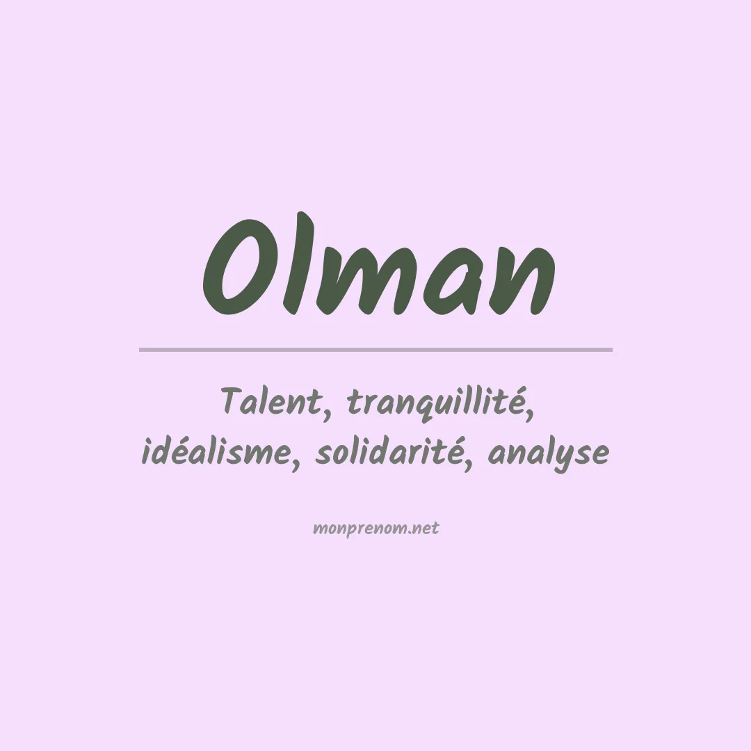 Prénom Olman