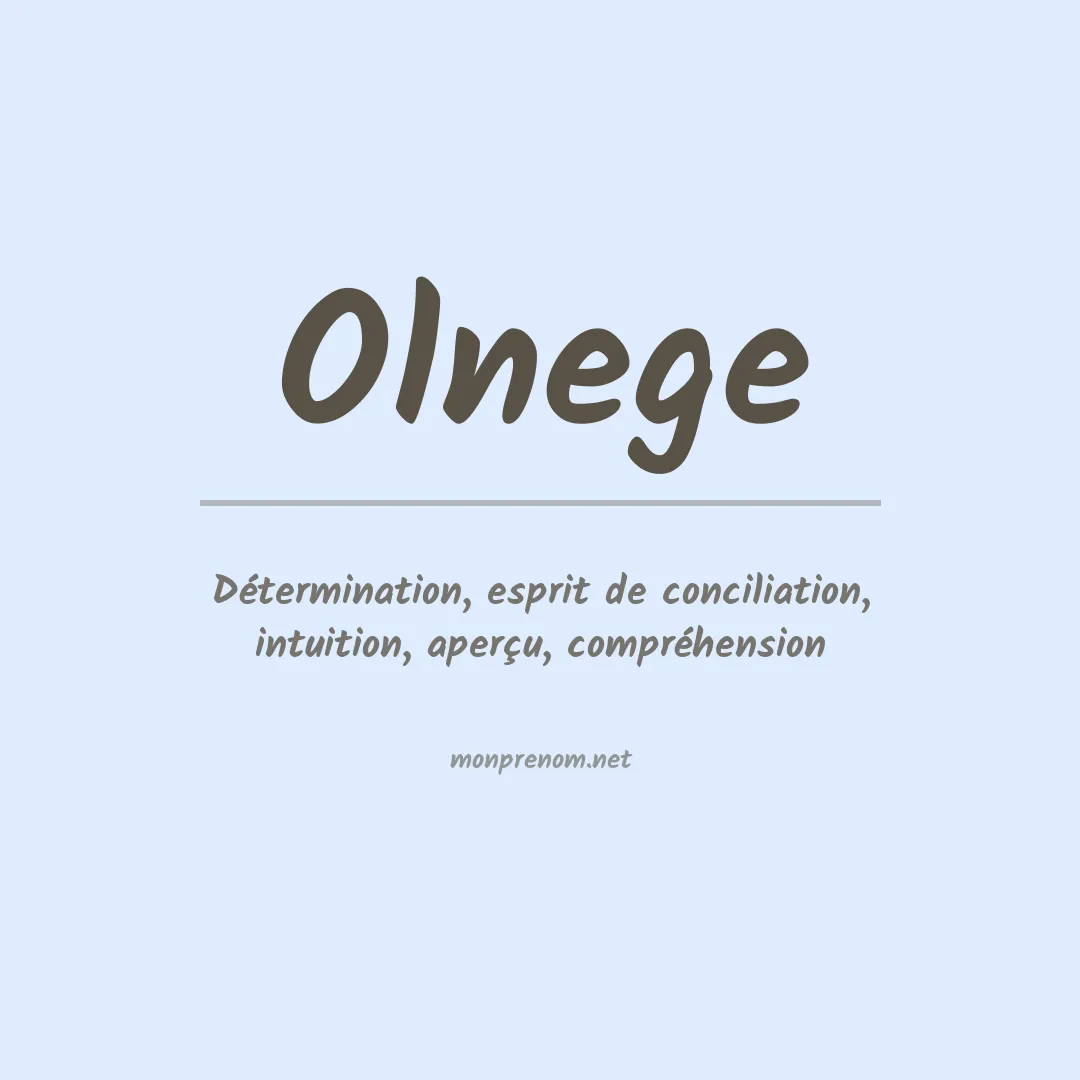 Prénom Olnege