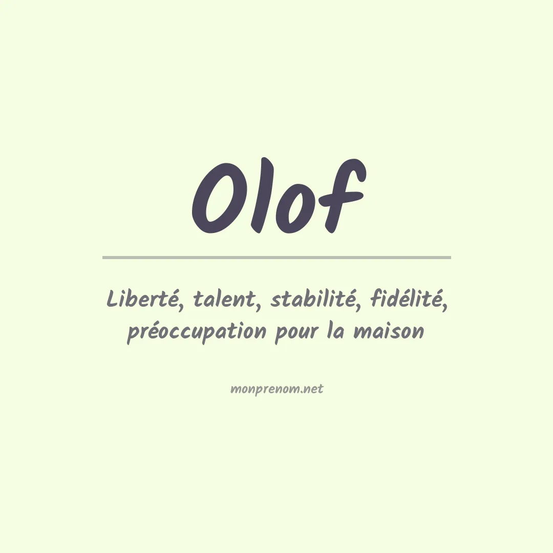 Prénom Olof