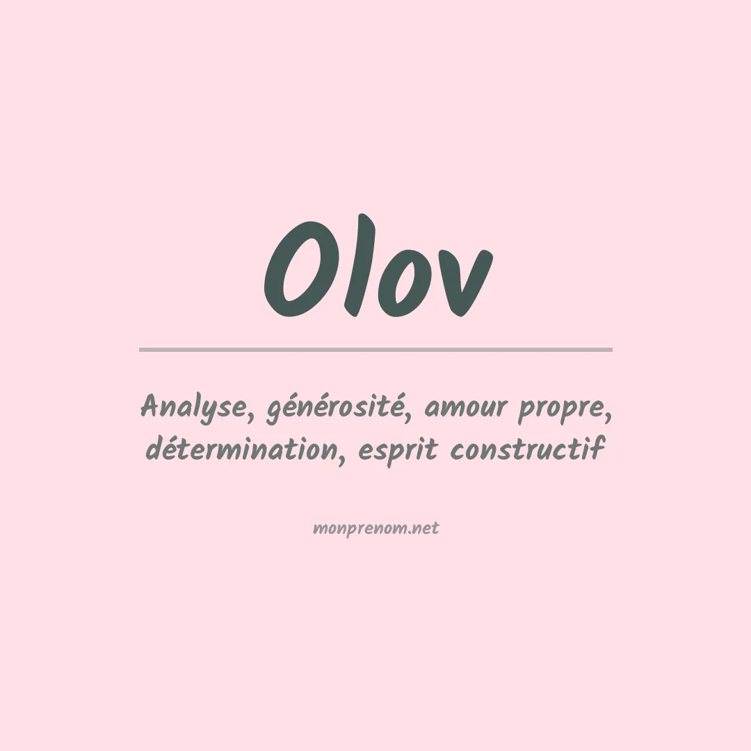 Signification du prénom Olov