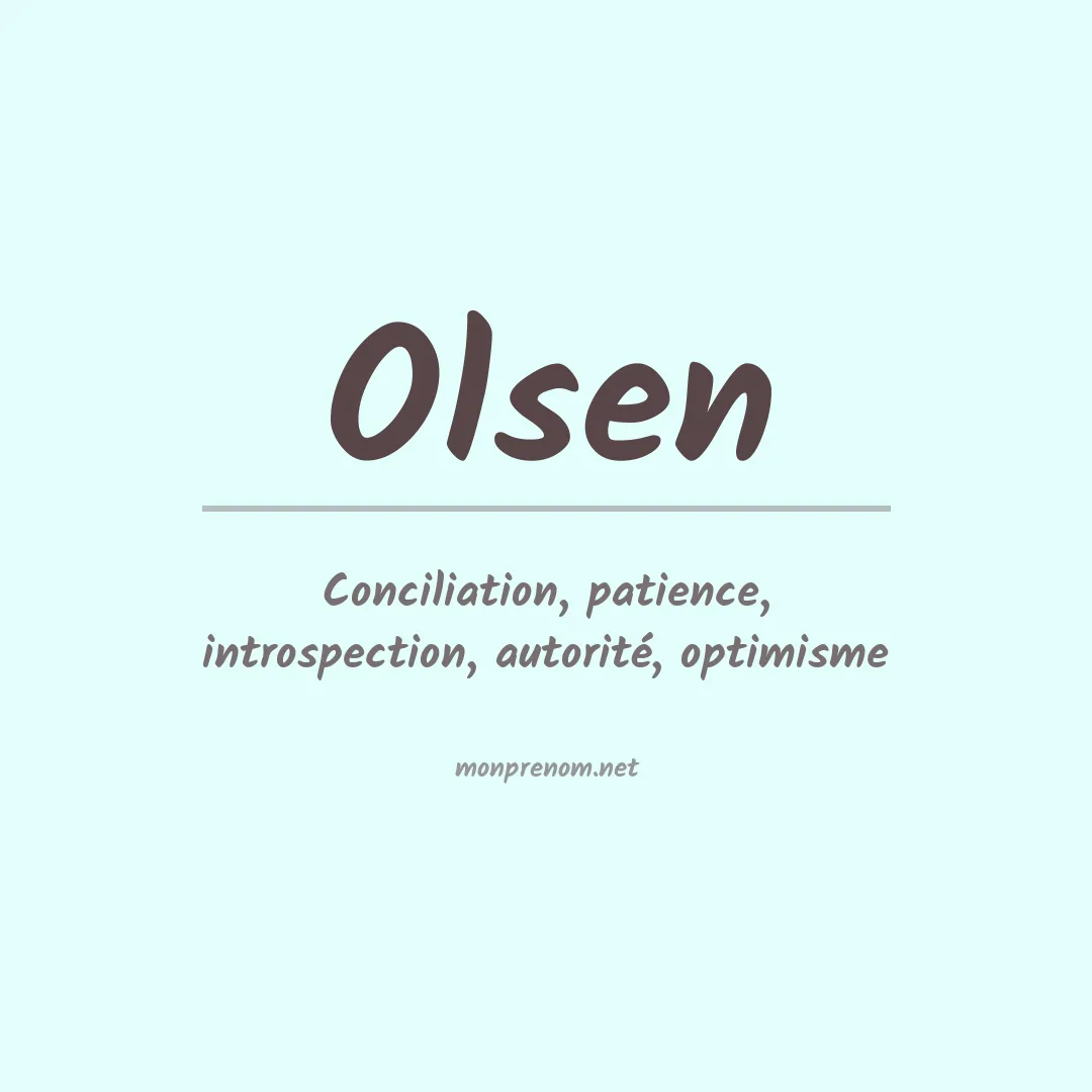 Prénom Olsen