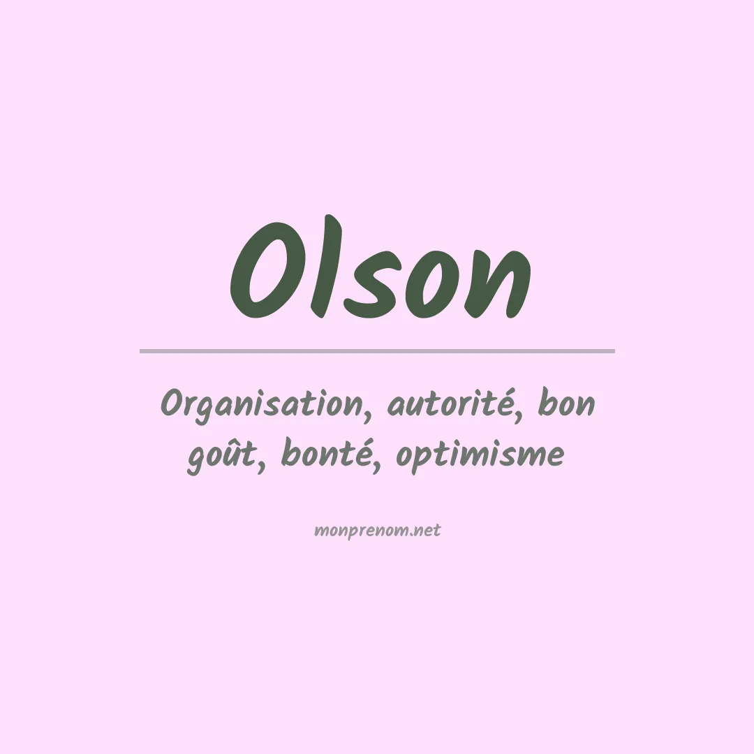 Prénom Olson