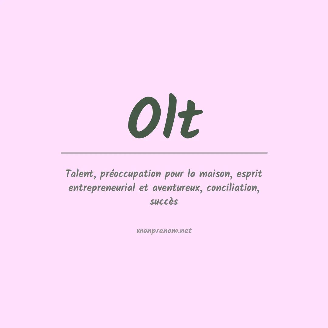 Prénom Olt