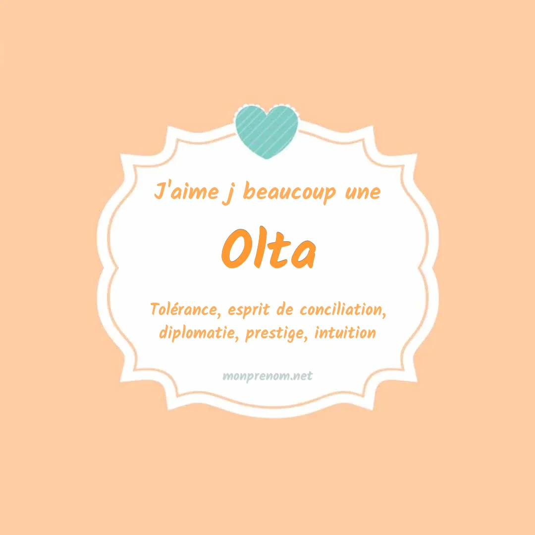 J'aime beaucoup Olta