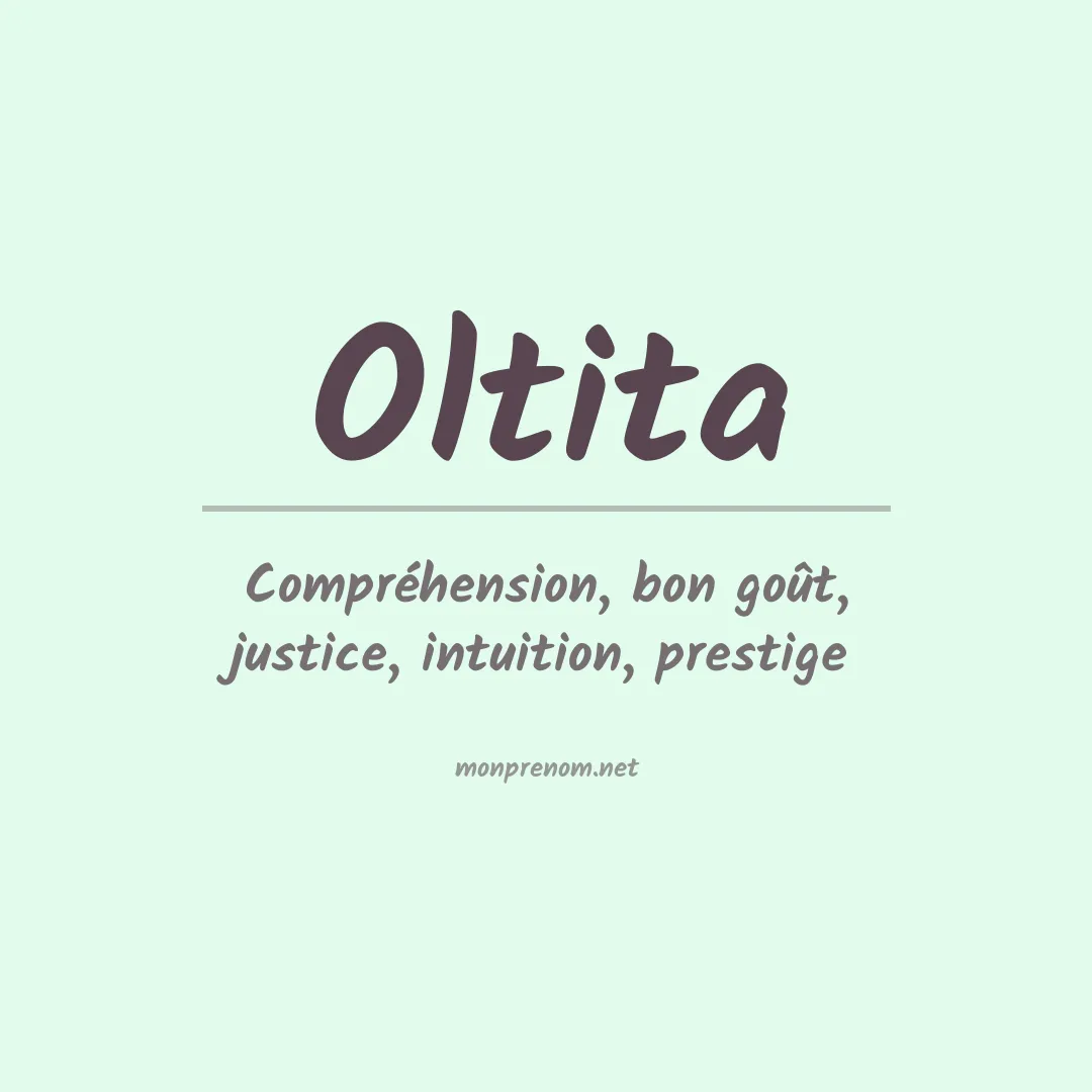 Signification du prénom Oltita