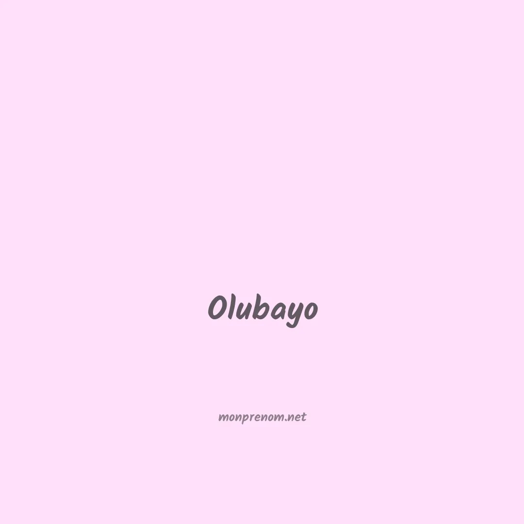 Olubayo en chinois