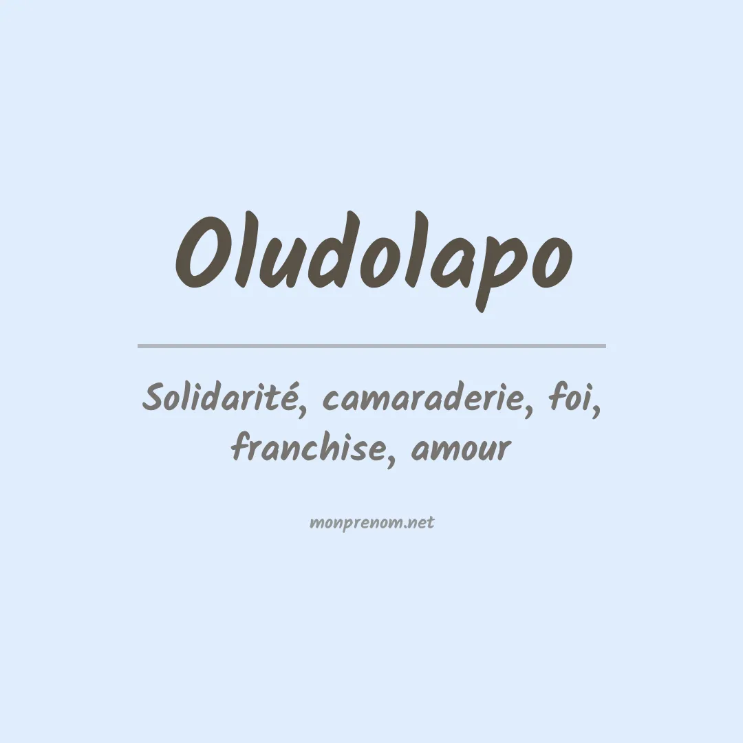 Signification du prénom Oludolapo