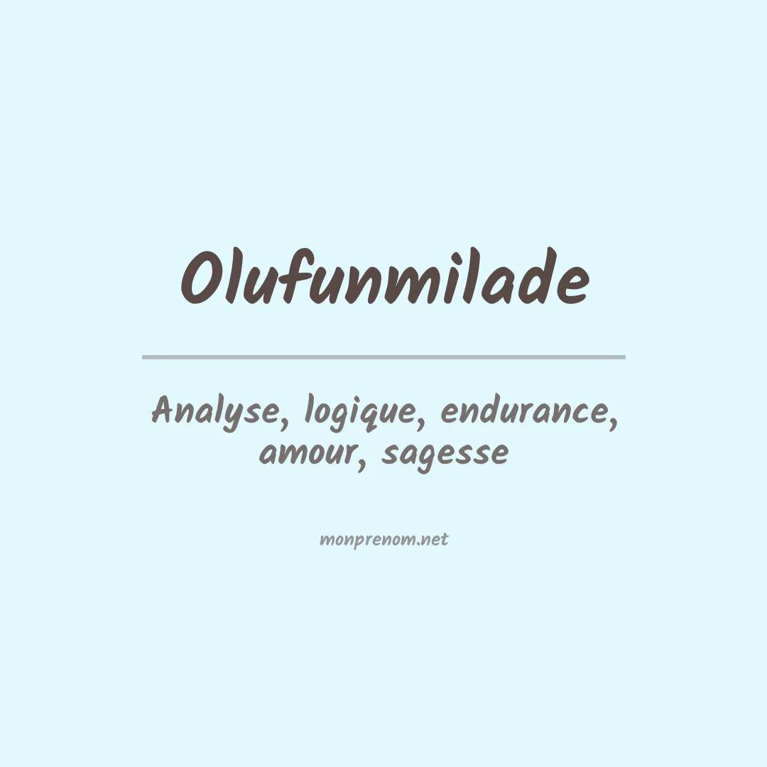 Prénom Olufunmilade