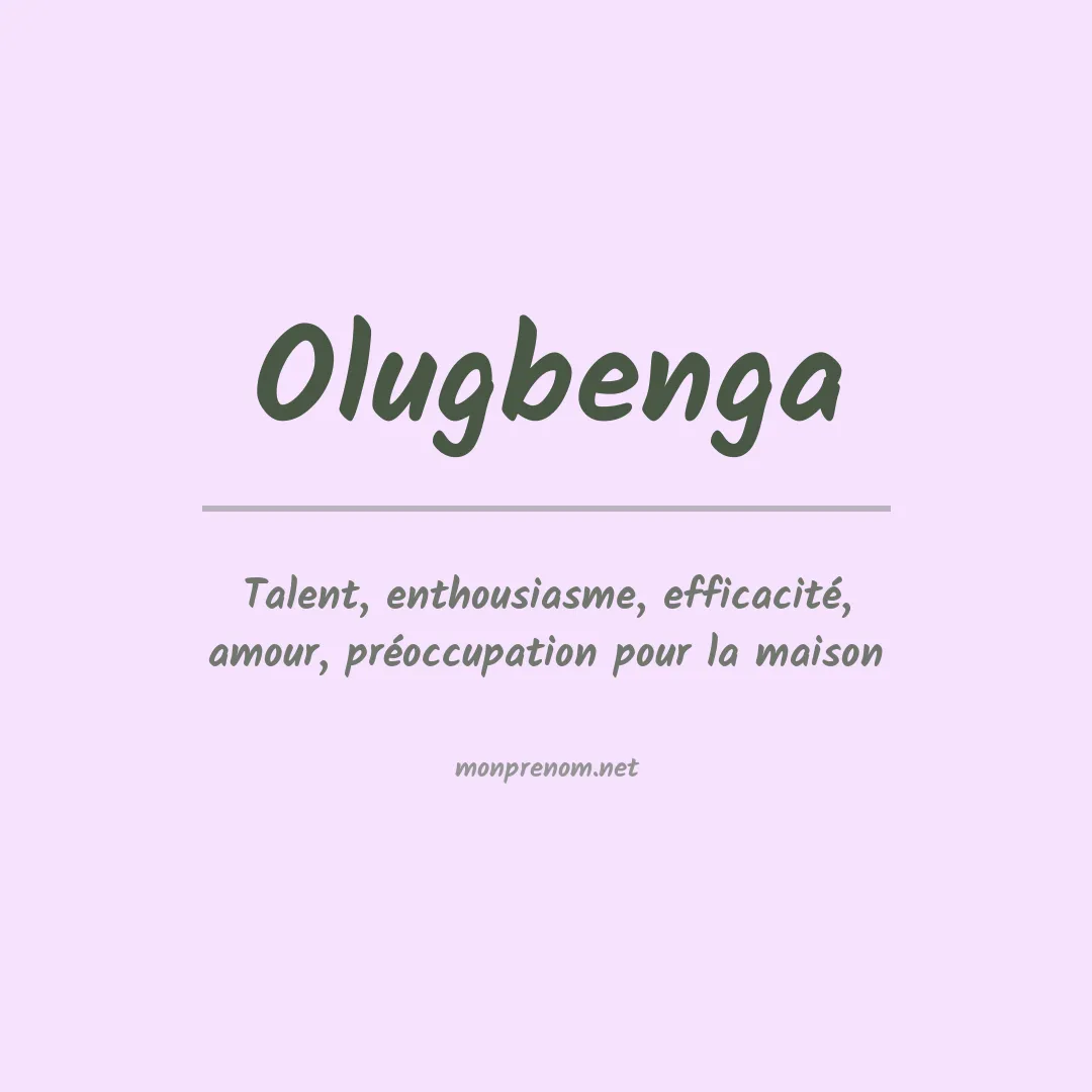 Signification du prénom Olugbenga