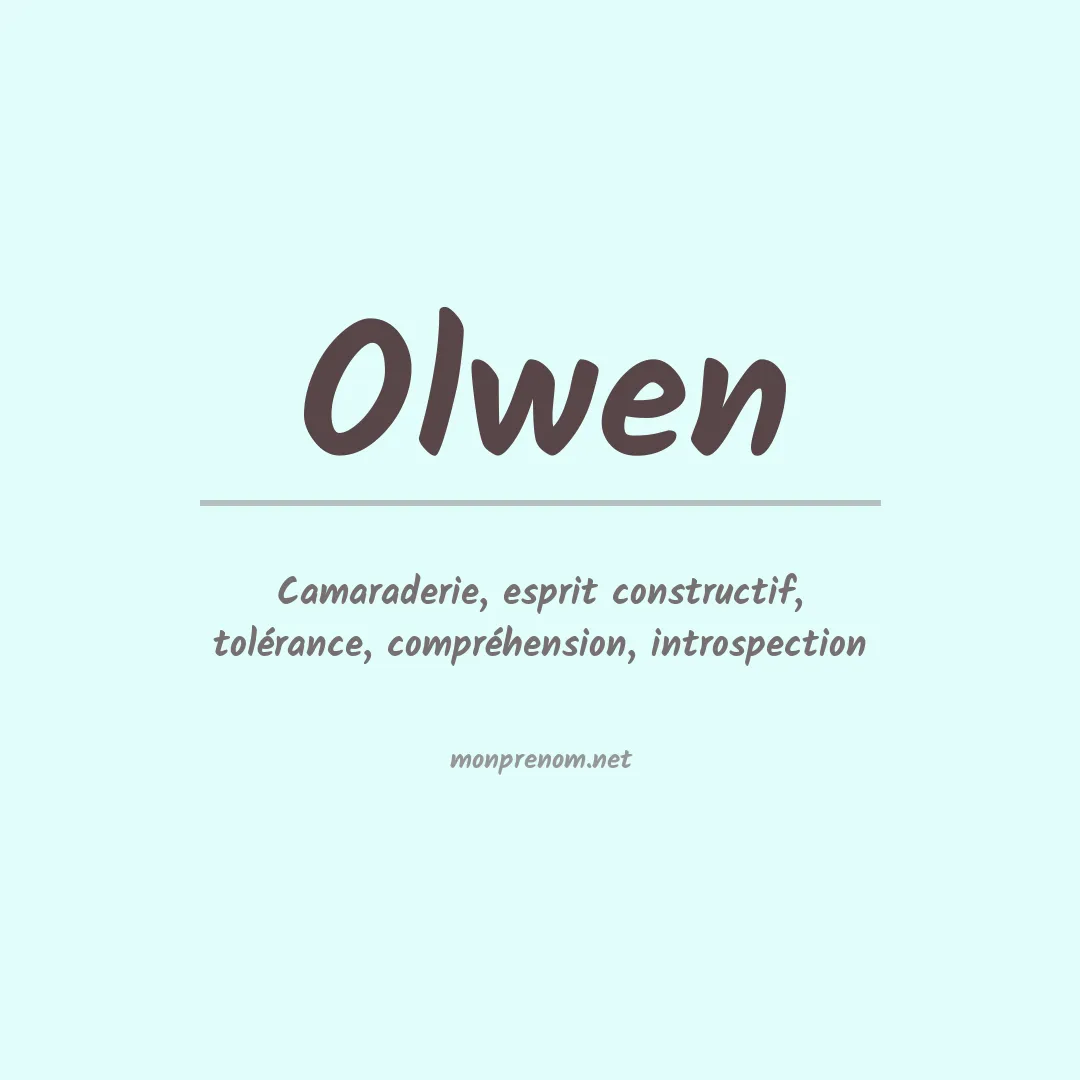 Signification du prénom Olwen
