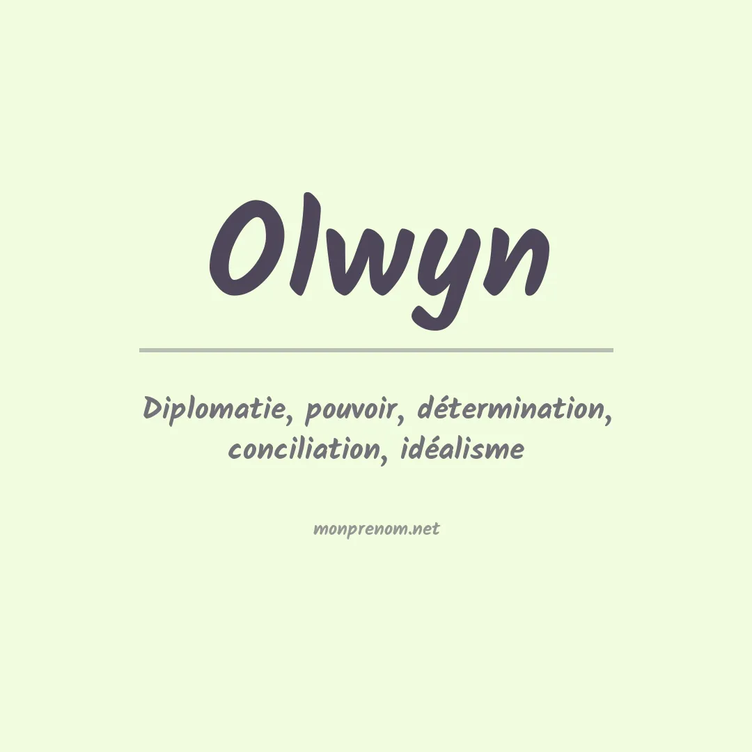 Signification du prénom Olwyn