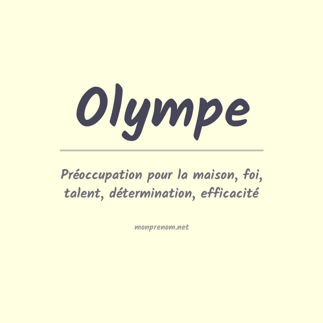 Prénom Olympe