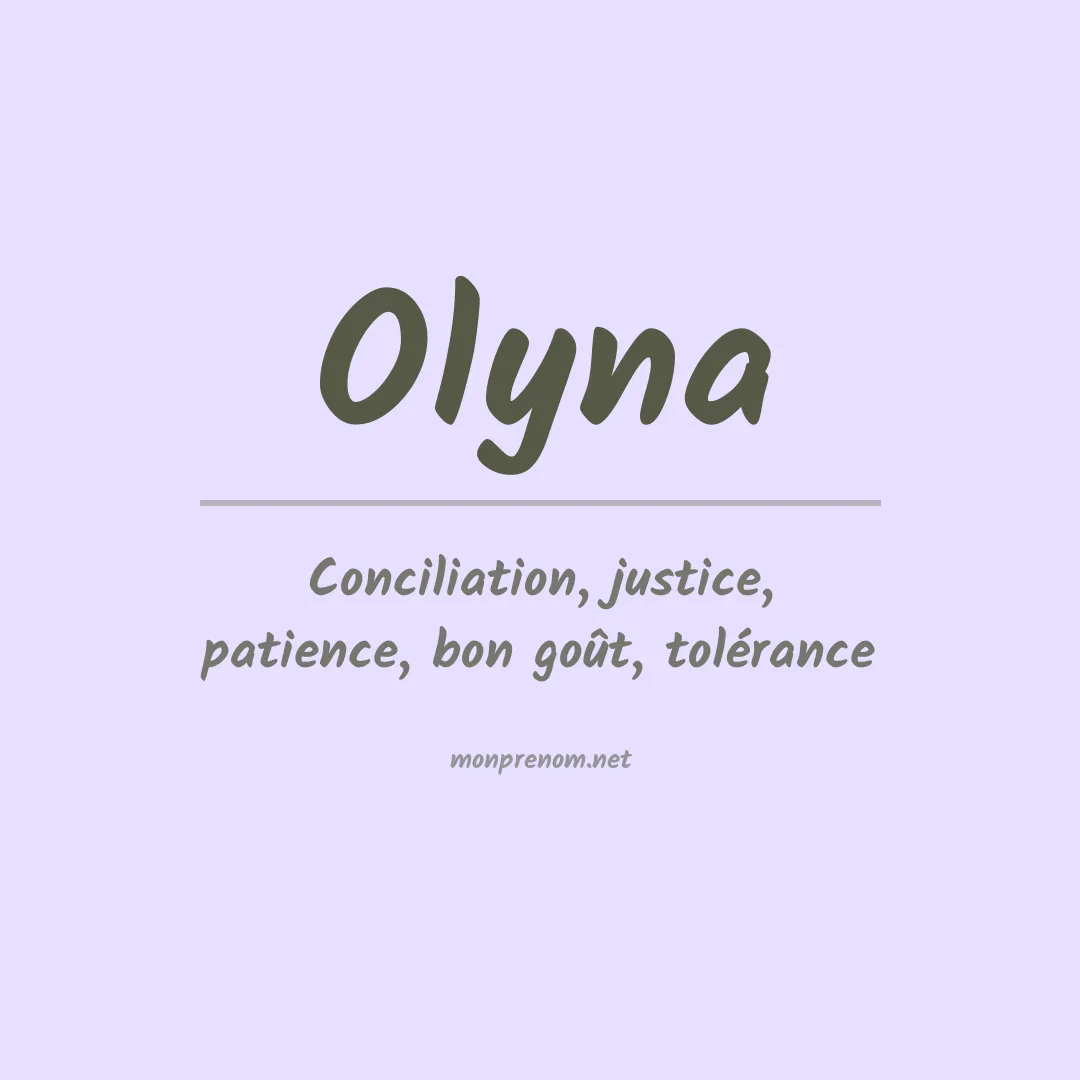 Signification du prénom Olyna