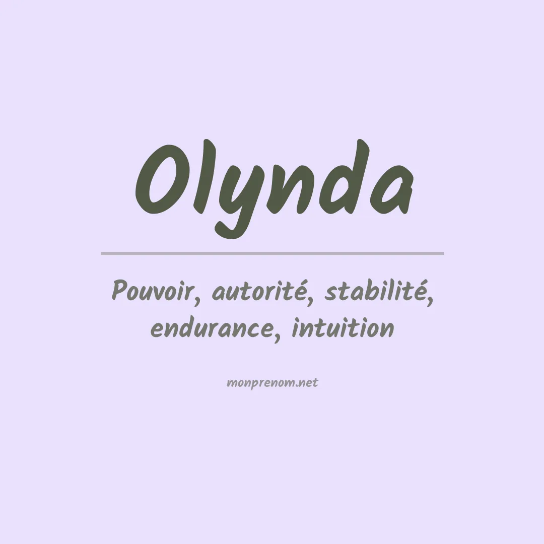 Signification du prénom Olynda